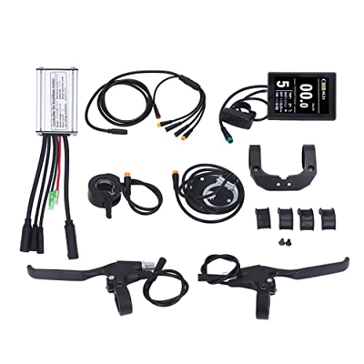Controlador de Motor de Bicicleta Eléctrica 15a con Panel LCD8S, Kit de Conversión Totalmente Impermeable para Bicicleta de Carretera para Motor de 25