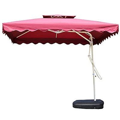 Sombrilla multiusos para jardín, base de inyección de agua de sombrilla cuadrada, sombrilla de doble parte superior transpirable de 220 cm, sombrilla 