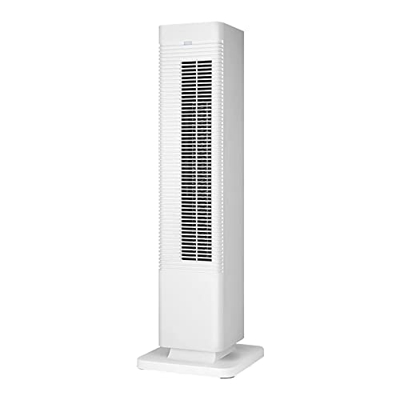 Calentador de Espacio Vertical Ventilador de Torre de pie oscilante eléctrico Pantalla LED de 4 velocidades Control Remoto Oscilación de 80 ° Termosta