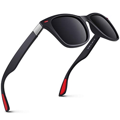 GQUEEN Gafas de Sol Polarizadas para Hombre y Mujer, Rectangulares, Ligeras, 100% Protección UV