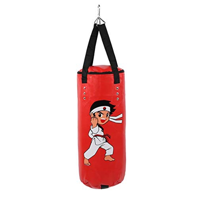 Vifemify El Saco de Arena de Boxeo para niños Que cuelga la Piel de PU Gruesa y Duradera Adecuado para el Entrenamiento de Sanda Muay Thai para niños(