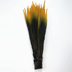 100 unids/lote de plumas de cola de cuello anillado de dos colores para manualidades de 40 a 45 cm. Pluma de pelo de 16 a 18 pulgadas. en oferta