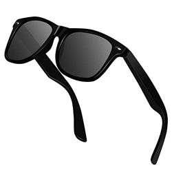 CHEREEKI Gafas de sol para hombre, polarizadas, clásicas, retro, protección UV400, para hombre y mujer, gris, Neutral en oferta