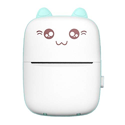 Leeadwaey Impresora térmica de bolsillo Mini impresora para la nota de imagen 57x30mm papel azul