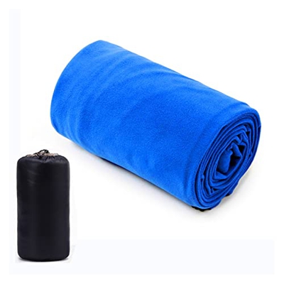 Saco de Dormir de Forro Polar, sábana de Viaje, Saco de Dormir for Acampar, Bolsa de Almacenamiento Ultraligera con Cremallera, Manta de mochilero con