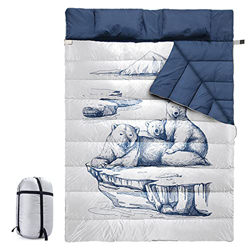 SXLIGHT Saco De Dormir Doble para Adultos, Saco De Dormir Desmontable para Clima Cálido Y Frío para Campistas De Autos Y Tiendas De Campaña, Ligero Im en oferta