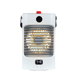 AVIDYA Ventilador Enfriador de Aire PortáTil Enfriador de Aire USB Mini Humidificador de Aire Acondicionado de Iones Negativos Purificador Luces Color en oferta