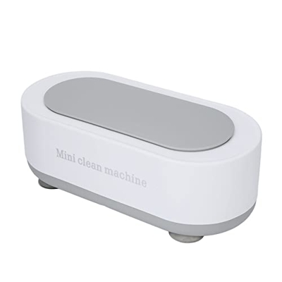 Limpiador UltrasóNico Recargable, Afeitadora de Correa, Cubiertos, MáQuina de Limpieza de Vasos Blanco