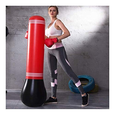 Saco De Boxeo para Niños For niños Adultos Ejercicio Fitness Home Outdoor 1.5m, Columna Inflable de la Columna de la Columna Post Tumbler Sandbag (Col