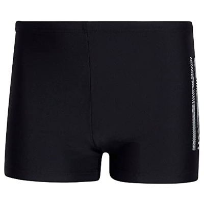 adidas Mid 3S Boxer Swimsuit, Men's, Black/White, M