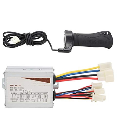 LARIAU Controlador de Cepillo 24V500W E Bike Thumb Throttle Grip Scoooter Throttle E Bike Motor Controller