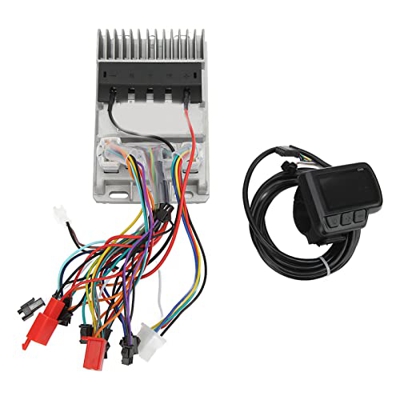 LARIAU Controlador de Motor sin escobillas de 36V 48V 500W, Controlador de Motor sin escobillas de Onda sinusoidal de 3 Modos con Pantalla LCD para Bi