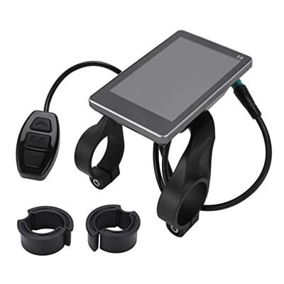 LARIAU Pieza de conversión de Pantalla LCD para Bicicleta eléctrica, medidor de Pantalla LCD S6 de 36V 48V con Enchufe Impermeable para Pieza de conve