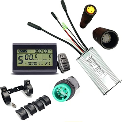 Controlador de Motor eléctrico 24V-48V 500W 22A, Impermeable KUNTENG E-Bike LCD3 Panel de Control de Pantalla LCD Kit de Controlador de Velocidad sin 