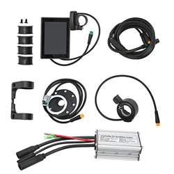 Controlador de motor de bicicleta eléctrica de aleación de aluminio, kit de controlador impermeable 15A con medidor LCD8S Kit modificado de bicicleta  en oferta