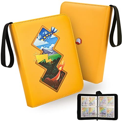 Album Cartas para Pokemon Trading Card, Album Colección Tarjetas con Capacidad para 400 tarjetas, Álbum de Cartas Coleccionables para Pokemon TCG, Due