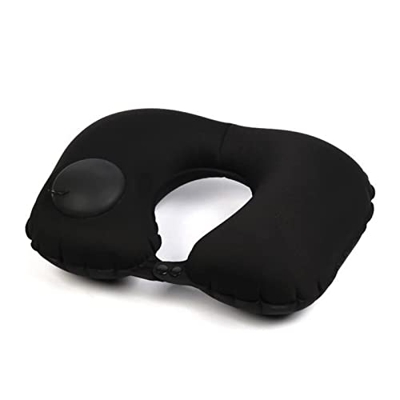 BOOJAS Almohada de viaje inflable en forma de U portátil para reposacabezas de coche, cojín de aire para viajes, oficina, siesta, reposacabezas, cojín