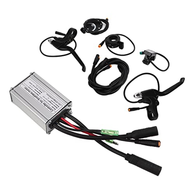 Kit de controlador de bicicleta eléctrica Kit de controlador de bicicleta eléctrica, controlador 15A Panel LCD4 130X Acelerador de pulgar con sensor d