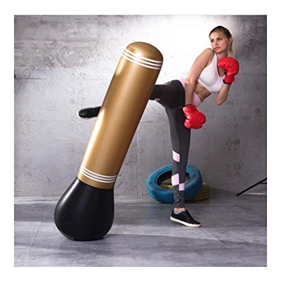 Saco De Boxeo para Niños For niños Adultos Ejercicio Fitness Home Outdoor 1.5m, Columna Inflable de la Columna de la Columna Post Tumbler Sandbag (Col
