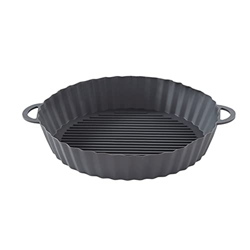 Freidoras de aire multifuncionales olla de silicona Gadgets de cocina redondo pastel Pan equipo de hornear Replacemen Grill Pan para hornear familia C características