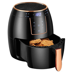 Freidora sin Aceite 6L, Freidora Aire Caliente con Tecnología Patentada Air Whisper para Silencio, 9 Programas, Pantalla LED Táctil, Avec Doublures de en oferta