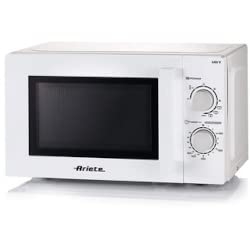 Ariete 952, Microondas de acabado, 20 litros, calefacción, cocina y descongelante, 5 niveles de potencia, 3 funciones combinadas, grill, plato girator