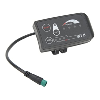 AMONIDA Medidor de Pantalla LED de Bicicleta eléCtrica, Pantalla de Bicicleta eléCtrica de FáCil InstalacióN, Enchufe Macho de 5P, ABS PortáTil de 22,