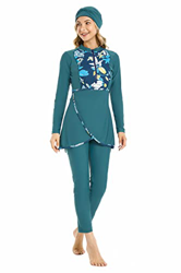 Trajes de baño Musulmanes para Mujeres lTraje de baño Modesto lBurkini de Talla Grande lTraje de baño islámico lManga Larga lTraje de baño (L, X4) en oferta