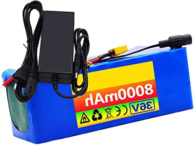 stdpcxz con Cargador 36V 8Ah Batería De Iones De Litio E-Bike Bicicleta Eléctrica 182X68x58mm para Motores De 200W 250W 350W 500W 36V 8Ah,XT60