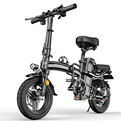 YALIXI Bicicleta Eléctrica De 14 Pulgadas para Adultos, E-Bike Plegable para Ciudad, Bicicleta Eléctrica Asistida por Pedal con Batería De Litio Extra en oferta