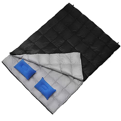 Sacos De Dormir Dobles Livianos Para Uso De 2 Personas En 3 Estaciones, Clima Cálido Y Frío - Impermeable Para Adultos Y Niños - Equipo De Equipo De C