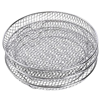 KAMAY Rejilla para DeshidratacióN Rejilla para Asar Compatible con la MayoríA de Las Freidoras de Aire Accesorios para Freidoras de Aire de Acero Inox