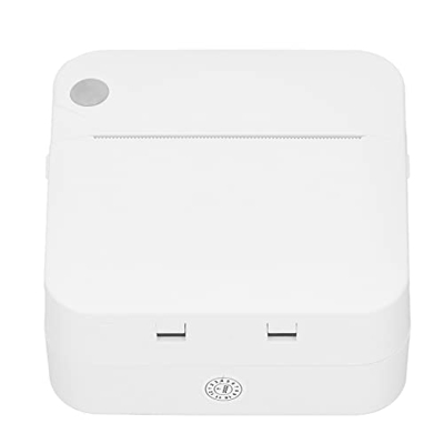 Mini Impresora Térmica, Impresora de Etiquetas de Carga USB de Material ABS Blanca para Listas de Mensajes