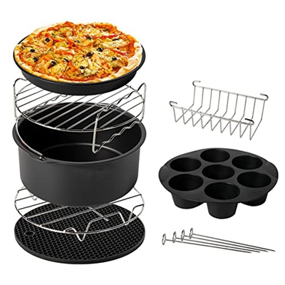 KAMAY Accesorios para Freidora de Aire de 7 Pulgadas para Gowise Phillips Cozyna y, Se Adapta Todas Las Freidoras EléCtricas Airfryer de 5.3QT 5.8QT