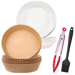 KAMAY Revestimientos de Papel de Pergamino para Freidora de Aire Revestimientos Freidora Aire Desechables Antiadherentes a Prueba de Aceite Cesta Coci en oferta