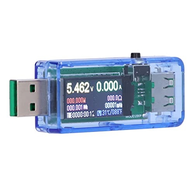 Cargador USB Doctor, Calibración Suave Medidor de Potencia USB Memoria de Apagado Pantalla de Interfaz Múltiple para Reparador de Teléfonos Celulares 