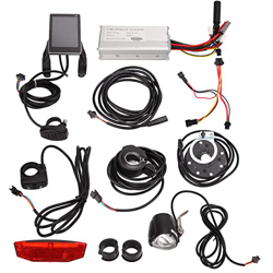 Kit de controlador de velocidad de motor de bicicleta 25A con pantalla S6 Luces traseras delanteras Configuración de interruptor 2 en 1 para bicicleta características