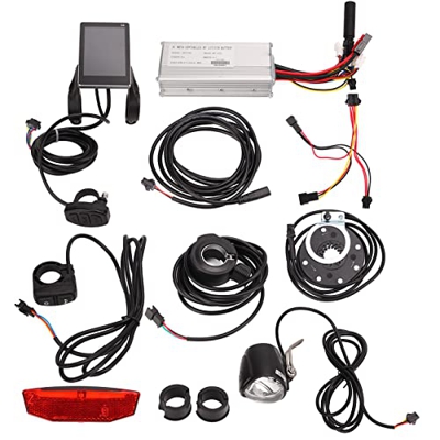 Kit de controlador de velocidad de motor de bicicleta 25A con pantalla S6 Luces traseras delanteras Configuración de interruptor 2 en 1 para bicicleta