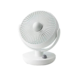 Battery Operated Desk Fan Desktop Table Fan with Strong Wind Personal Fan for Desktop Home Office Bedroom Silent Fan (Color : White) en oferta