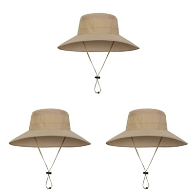 SOIMISS 3 Uds Sombrero Boonie Flexible Verano para Jardinería Mujeres Pescador Cubo Transpirable Amplio Jardín Aire UV Gorras Senderismo Pesca Sombril