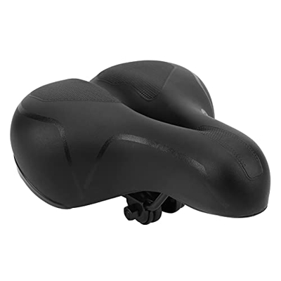Sillín de bicicleta, cojín de asiento de bicicleta de cuero artificial, asiento de bicicleta de montaña tallado hueco, cómodo sillín de bicicleta, coj