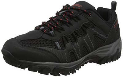 Hi-Tec Jaguar, Zapatillas de Senderismo Hombre, Negro (Black/Picante 21), 44 EU