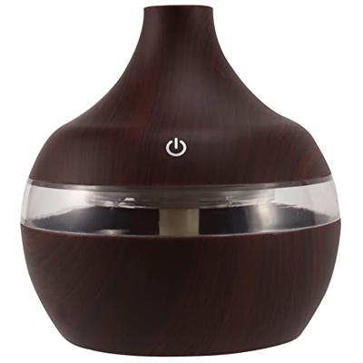 Cookwowe USB 300Ml Aroma Humidificador Aromaterapia Grano De Madera 7 Color Luces Led Aromaterapia Eléctrico Aceite Esencial Difusor De Aroma