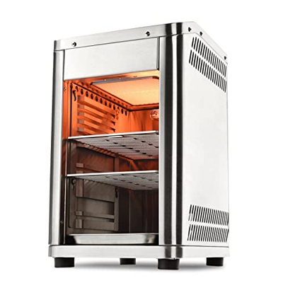 TAINO Parrilla de calor superior de 800 grados de alto rendimiento para barbacoa de Beef-Grill Steaker (funciona con gas - Pro)