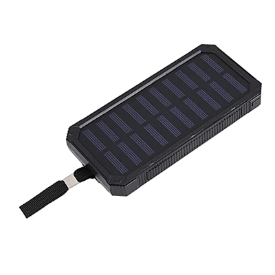Fdit Banco de Energía Solar Portátil de 20000 MAh, Cargador de Batería Externo con 6 Luces LED Adecuado para la Vida Al Aire Libre(2#)