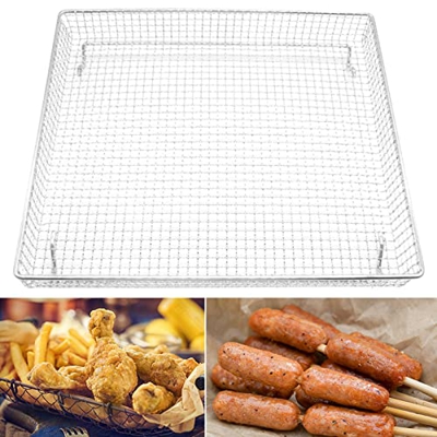 Cesta para freidora de aire, bandeja de aluminio para hornear con asa, estante de refrigeración para restaurante para horno tostador para freír france