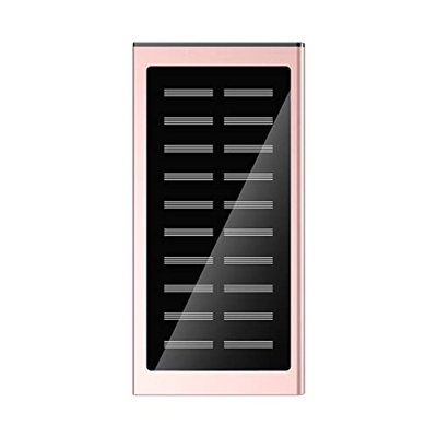 Solar Power Bank Wireless Charging - Delgado mini Power Bank portátil 20.000 mAh, ahorro de energía, central eléctrica con 2 salidas USB, para calefac