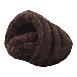 Cama de felpa suave con capucha para gatos, cama desmontable y acogedora para gatos de interior, lavable, calmante y calmante con cojín extraíble sumi características