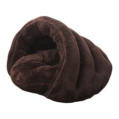 Cama de felpa suave con capucha para gatos, cama desmontable y acogedora para gatos de interior, lavable, calmante y calmante con cojín extraíble sumi