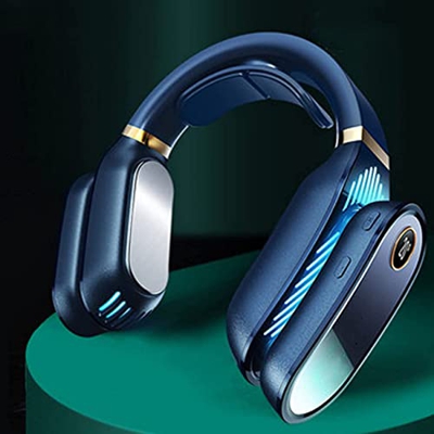 JeeKoudy Hands Free Bladeless Neck Fan, Cooling + Heating Portable Air Conditioner Neck Fan, One Second Cooling Hanging Neck Air Conditioner USB Weara